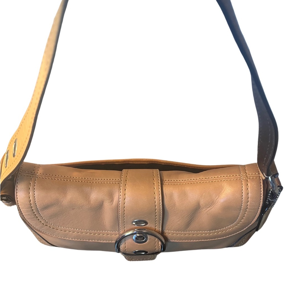 Coach Soho Camel Leather Shoulder Bag - Picture 6 of 13